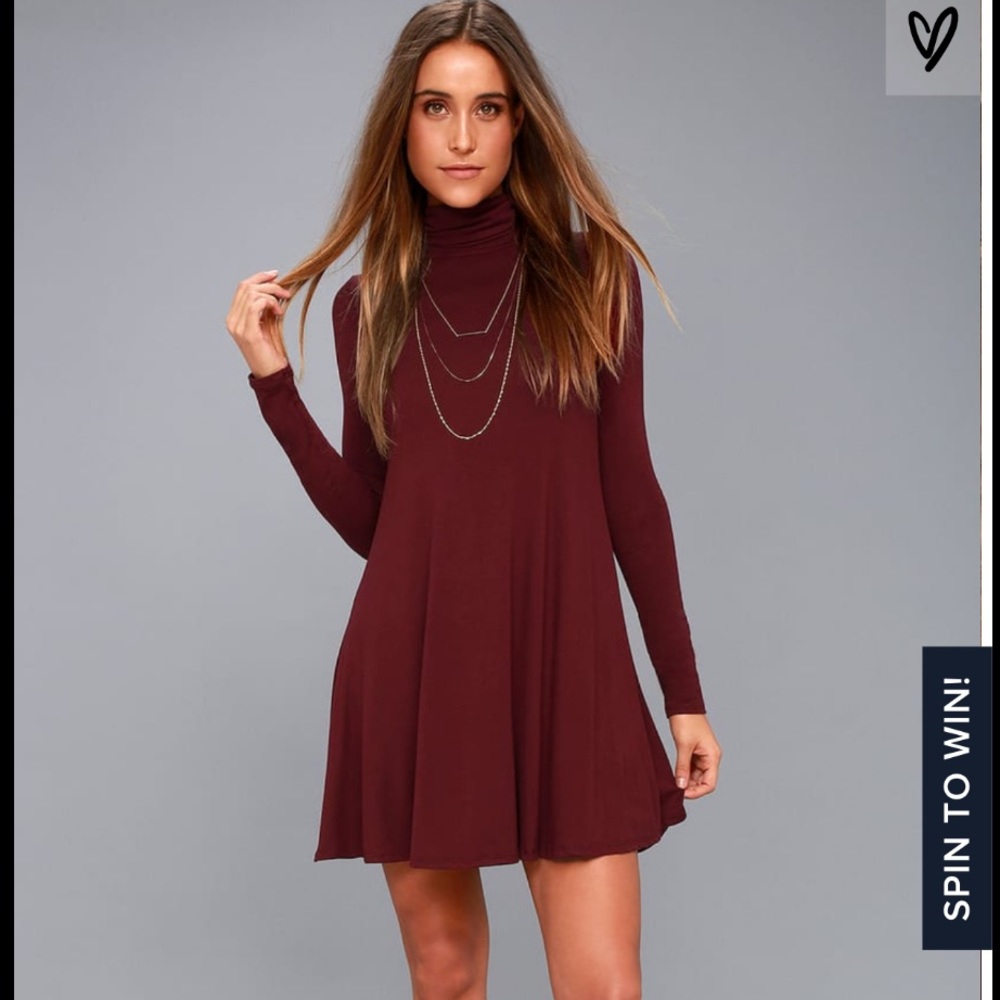 Lulus Red wine Swing Dress